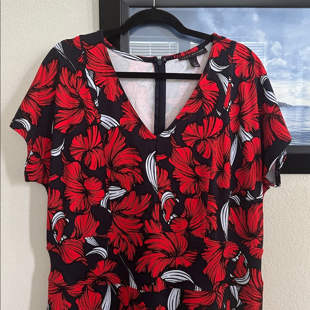 Lane Bryant V-neck Level-hemn Midi Dress with Pockets 18W